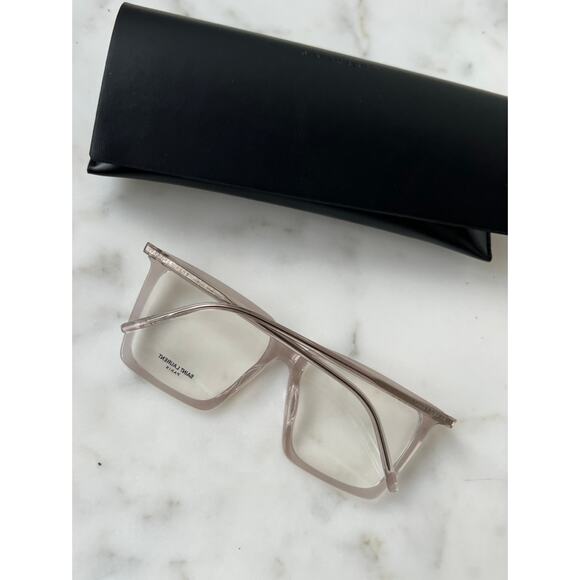 NEW Saint Laurent SL474 Opt Nude Clear Square Frames - Picture 5 of 8